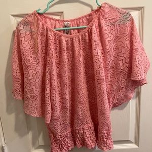 See through lace blouse